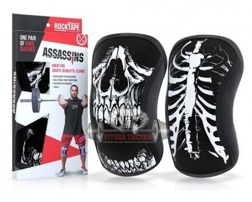 Наколенники Rocktape Assassins 5 мм Black Skull/Черный Череп