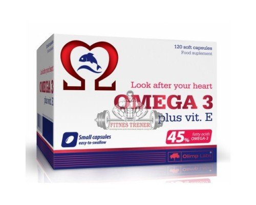 Витамины и минералы Olimp Omega 3 45% + vit E 120 капсул