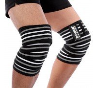 Бинты на колени Power System Knee Wraps PS-3700 Grey/Black