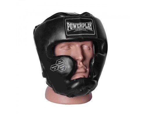 Боксерский шлем тренировочный PowerPlay 3043 черный XL