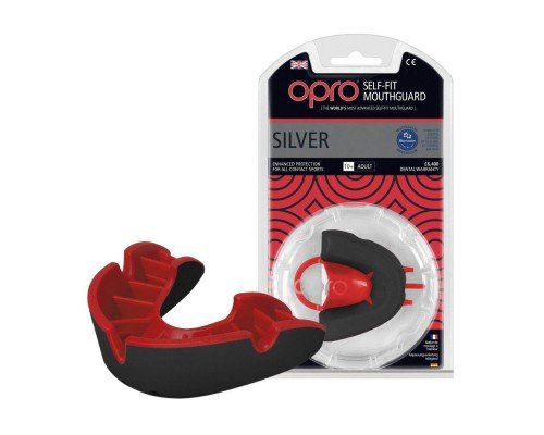 Капа OPRO Silver Black/Red (art.002189001)