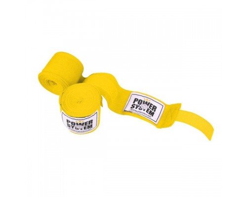 Бинты для бокса Power System PS-3404 Yellow (4 м)
