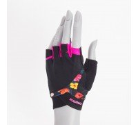 Рукавички для фітнесу MadMax MFG-770 Flower Power Gloves Black/Pink M