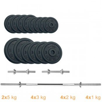 Набор штанга + гантели металлические Newt Gym Set-H Home 45 кг