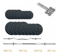 Набор штанг + гантели металлические Newt Gym Set-HW Home 60 кг