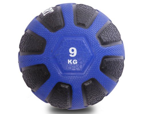 Мяч медицинский медбол Zelart Medicine Ball FI-0898-9 9кг черный-синий