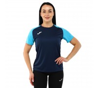 Футболка женская Joma ACADEMY IV 901335-342 XS-L темно-синий-голубой Темно-синий-голубой