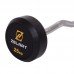 Штанга фиксированная изогнутая обрезиненная Zelart Rubber Coated Barbell TA-2687-25 длина-95см 25кг черный