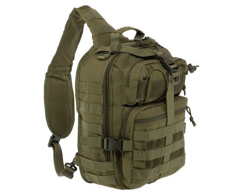Рюкзак тактический (Сумка-слинг) с одной лямкой Military Rangers ZK-9115 размер 35х25х15см 13л Оливковый