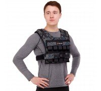 Жилет утяжелитель с регулируемым весом Zelart WEIGTH VEST TA-7817-20 вес-1-20кг камуфляж