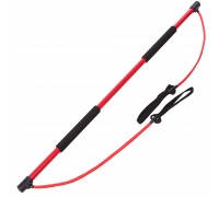 Палка гимнастическая с эспандерами Gym Stick для фитнеса SP-Sport F-931 1,3м черный-красный