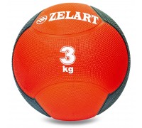 Мяч медицинский медбол Zelart Medicine Ball FI-5121-3 3кг красный-черный