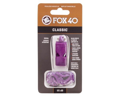 Свисток судейский пластиковый CLASSIC FOX40-CLASSIC Фиолетовый