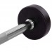 Штанга фиксированная прямая обрезиненная Zelart Rubber Coated Barbell TA-2685-5 длина-95см 5кг черный