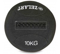 Мяч набивной для кросфита волбол WALL BALL Zelart FI-7224-10 10кг черный