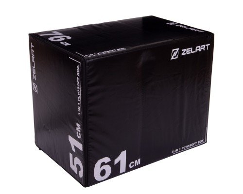 Бокс плиометрический мягкий Record Plyo box TA-3277 1шт 51-61-76см черный