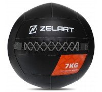 Мяч волбол для кроссфита и фитнеса Zelart WALL BALL TA-7822-7 вес-7кг черный