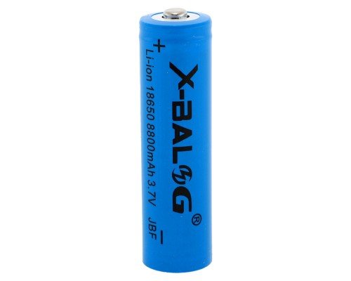 Аккумуляторная батарея 18650 X-BALOG 18650-B 3.7V, 4.2V 9.6wh 8800 mah 1шт Реальні заміри 450-470 мАч