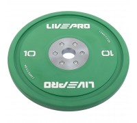 Бамперные диски резиновые Bumper Plates LiveUp LP8335-10 ø50.5мм 10кг зеленый