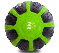 Мяч медицинский медбол Zelart Medicine Ball FI-0898-2 2кг черный-зеленый