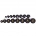 Штанга фиксированная изогнутая обрезиненная Zelart Rubber Coated Barbell TA-2687-5 длина-95см 5кг черный