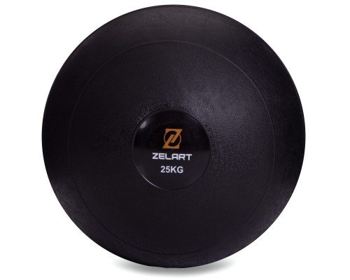 Мяч медицинский слэмбол для кроссфита Zelart SLAM BALL FI-2672-25 25кг черный