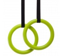 Кольца гимнастические для Кроссфита Zelart FI-7844 d-23см зеленый