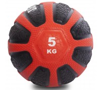 Мяч медицинский медбол Zelart Medicine Ball FI-0898-5 5кг черный-красный