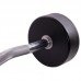 Штанга фиксированная изогнутая полиуретановая Zelart Urethane Barbell TA-2690-35 длина-110см 35кг черный-салатовый