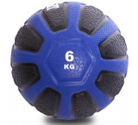 Мяч медицинский медбол Zelart Medicine Ball FI-0898-6 6кг черный-синий