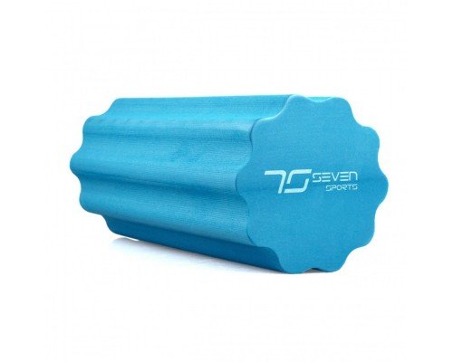 Масажний ролик 7SPORTS профільований YOGA Roller EVA RO3-45 синій (45*15см.)