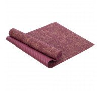 Коврик для йоги Льняной (Yoga mat) SP-Sport FI-2441 размер 185x62x0,6см Бордовый