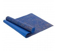 Коврик для йоги Льняной (Yoga mat) SP-Sport FI-2441 размер 185x62x0,6см Синий